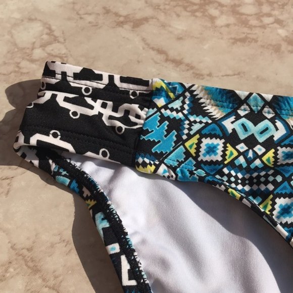 Blue Geometric Print Laundry by Shelli Segal Swim Bottoms - Picture 4 of 15